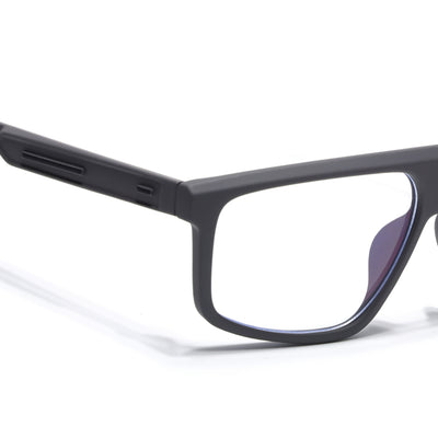 Eyejack Crossline Grey Rectangle Eyeglasses for Men & Women (2902FCL2088-C2)