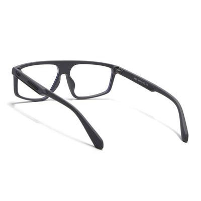 Eyejack Crossline Grey Rectangle Eyeglasses for Men & Women (2902FCL2088-C2)