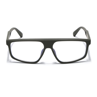 Eyejack Crossline Green Rectangle Eyeglasses for Men & Women (2902FCL2091-C5)