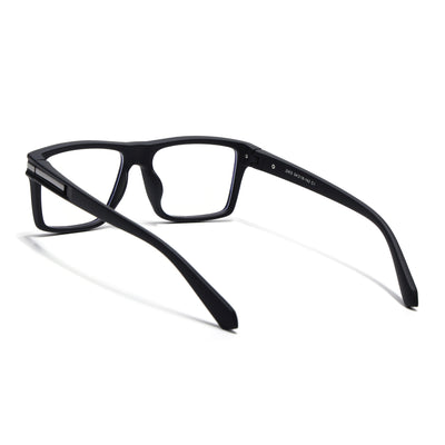 Eyejack Crossline Black Square Eyeglasses for Men & Women (2903FCL2093-C1)