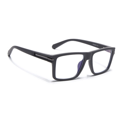 Eyejack Crossline Grey Square Eyeglasses for Men & Women (2903FCL2094-C2)