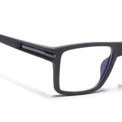 Eyejack Crossline Grey Square Eyeglasses for Men & Women (2903FCL2094-C2)