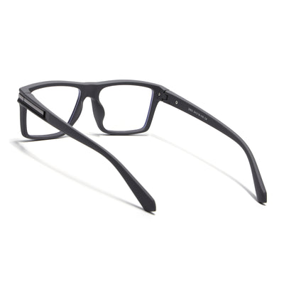 Eyejack Crossline Grey Square Eyeglasses for Men & Women (2903FCL2094-C2)