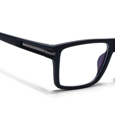 Eyejack Crossline Navy Blue Square Eyeglasses for Men & Women (2903FCL2095-C3)