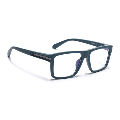Eyejack Crossline Blue Square Eyeglasses for Men & Women (2903FCL2096-C4)