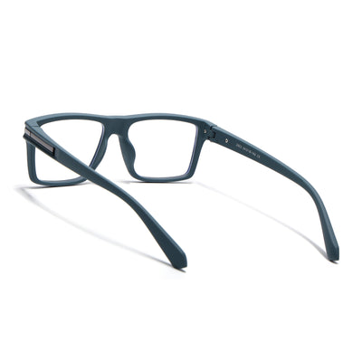 Eyejack Crossline Blue Square Eyeglasses for Men & Women (2903FCL2096-C4)