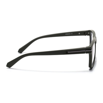 Eyejack Crossline Green Square Eyeglasses for Men & Women (2903FCL2097-C5)