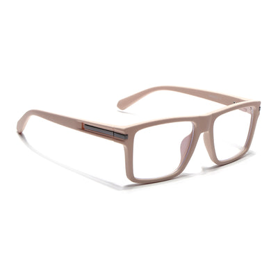 Eyejack Crossline Cream Square Eyeglasses for Men & Women (2903FCL2098-C6)