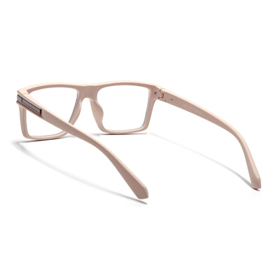 Eyejack Crossline Cream Square Eyeglasses for Men & Women (2903FCL2098-C6)