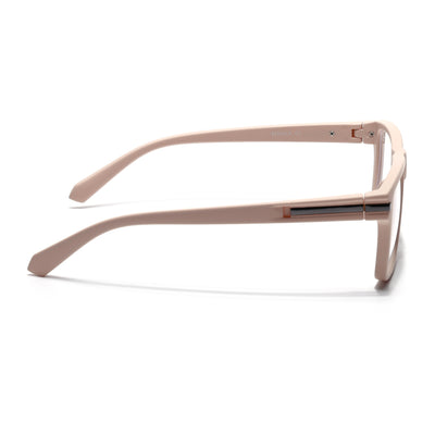 Eyejack Crossline Cream Square Eyeglasses for Men & Women (2903FCL2098-C6)