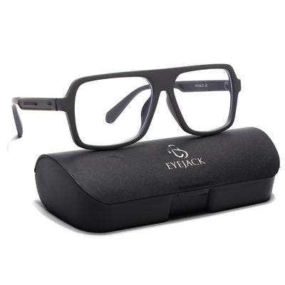 Eyejack Crossline Grey Wayfarer Eyeglasses for Men & Women (2904FCL2100-C2)