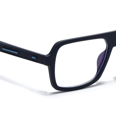 Eyejack Crossline Navy Blue Wayfarer Eyeglasses for Men & Women (2904FCL2101-C3)