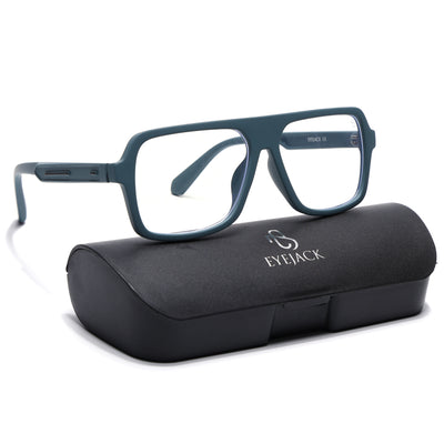 Eyejack Crossline Blue Wayfarer Eyeglasses for Men & Women (2904FCL2102-C4)