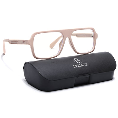 Eyejack Crossline Cream Wayfarer Eyeglasses for Men & Women (2904FCL2104-C6)