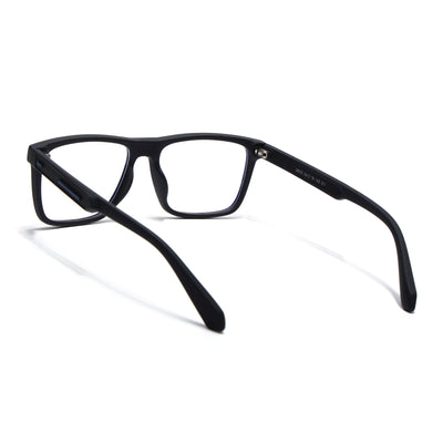 Eyejack Crossline Black Square Eyeglasses for Men & Women (2905FCL2105-C1)
