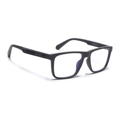 Eyejack Crossline Grey Square Eyeglasses for Men & Women (2905FCL2106-C2)