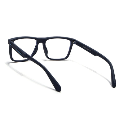 Eyejack Crossline Navy Blue Square Eyeglasses for Men & Women (2905FCL2107-C3)