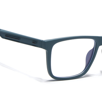 Eyejack Crossline Blue Square Eyeglasses for Men & Women (2905FCL2108-C4)