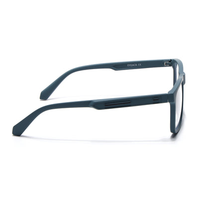 Eyejack Crossline Blue Square Eyeglasses for Men & Women (2905FCL2108-C4)