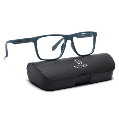 Eyejack Crossline Blue Square Eyeglasses for Men & Women (2905FCL2108-C4)