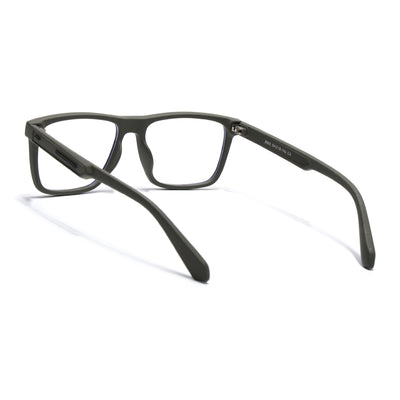 Eyejack Crossline Green Square Eyeglasses for Men & Women (2905FCL2109-C5)