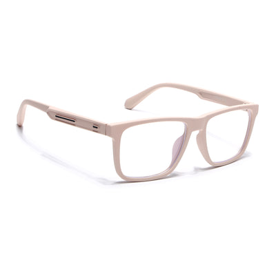 Eyejack Crossline Cream Square Eyeglasses for Men & Women (2905FCL2110-C6)