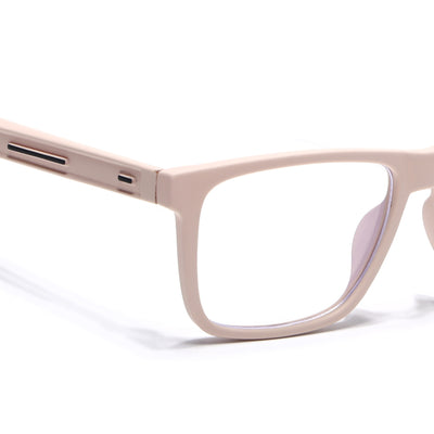 Eyejack Crossline Cream Square Eyeglasses for Men & Women (2905FCL2110-C6)