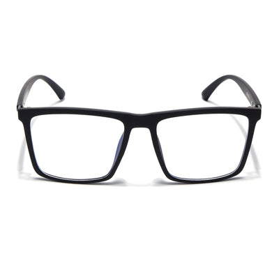 Eyejack Crossline Black Square Eyeglasses for Men & Women (2906FCL2111-C1)
