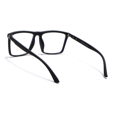 Eyejack Crossline Black Square Eyeglasses for Men & Women (2906FCL2111-C1)
