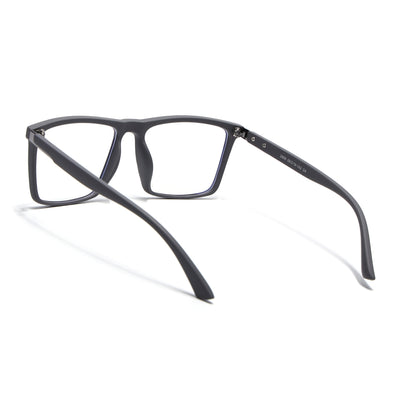 Eyejack Crossline Grey Square Eyeglasses for Men & Women (2906FCL2112-C2)