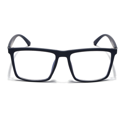 Eyejack Crossline Navy Blue Square Eyeglasses for Men & Women (2906FCL2113-C3)