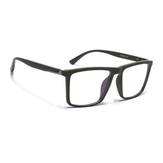 Eyejack Crossline Green Square Eyeglasses for Men & Women (2906FCL2115-C5)