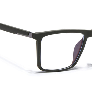 Eyejack Crossline Green Square Eyeglasses for Men & Women (2906FCL2115-C5)