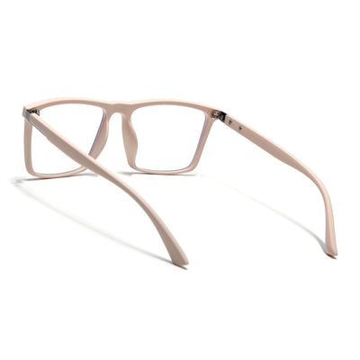 Eyejack Crossline Cream Square Eyeglasses for Men & Women (2906FCL2116-C6)