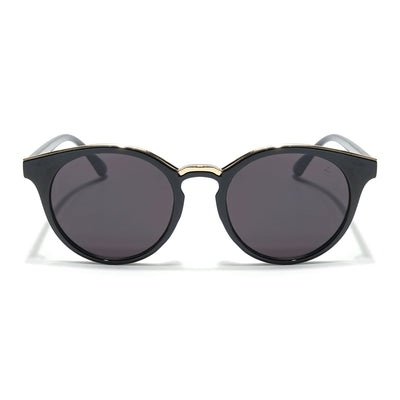 Eyejack Black & Golden Cateye Sunglasses for Women (30101CL885)