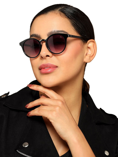 Eyejack Black & Golden Cateye Sunglasses for Women (30101CL886)