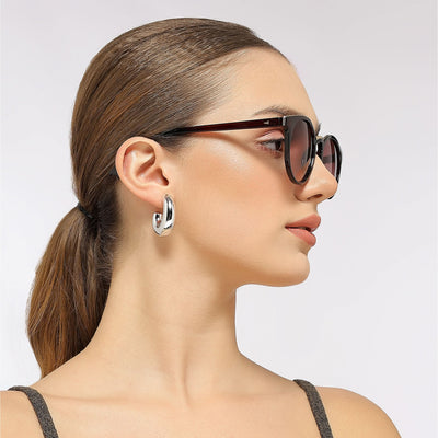Eyejack Brown & Golden Cateye Sunglasses for Women (30101CL887)