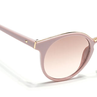 Eyejack Pink & Golden Cateye Sunglasses for Women (30101CL888)