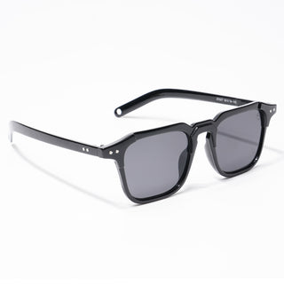 Eyejack Square Sunglasses for Men & Women (Black Lens | Shine Black Frame - 3327CL503-C1)