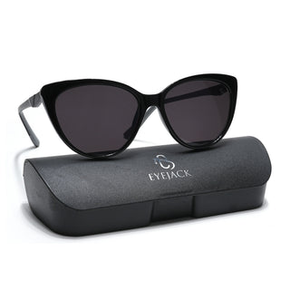 Eyejack Black Cateye Sunglasses for Women (35004CL899)