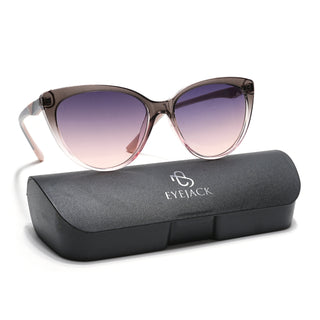 Eyejack Grey & Pink Cateye Sunglasses for Women (35004CL900)