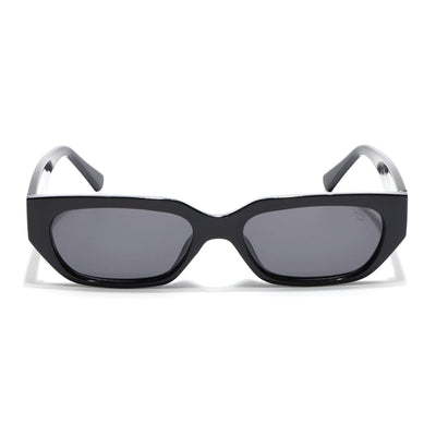 Eyejack Black Rectangle Sunglasses for Men & Women (3563CL982)