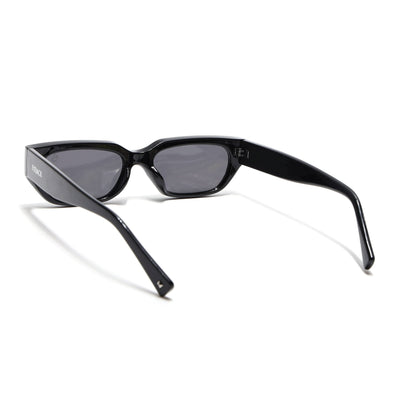 Eyejack Black Rectangle Sunglasses for Men & Women (3563CL982)