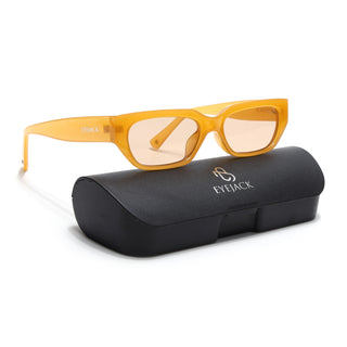 Eyejack Orange Rectengle Sunglasses for Men & Women (3563CL984)