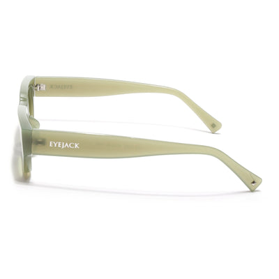 Eyejack Olive Rectangle Sunglasses for Men & Women (3563CL985)