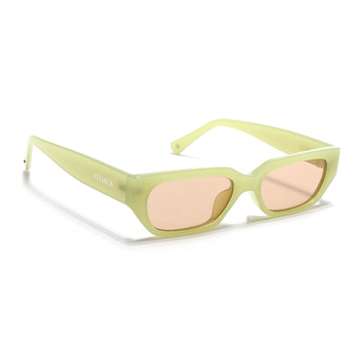 Eyejack Green Rectangle Sunglasses for Men & Women (3563CL986)