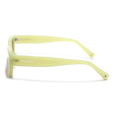 Eyejack Green Rectangle Sunglasses for Men & Women (3563CL986)