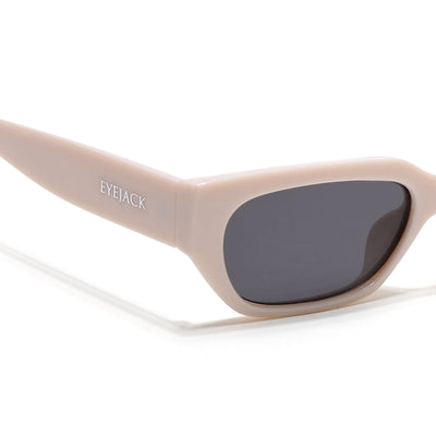 Eyejack White Rectangle Sunglasses for Men & Women (3563CL987)
