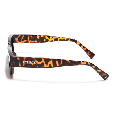 Eyejack Demi Brown Rectangle Sunglasses for Men & Women (3563CL988)