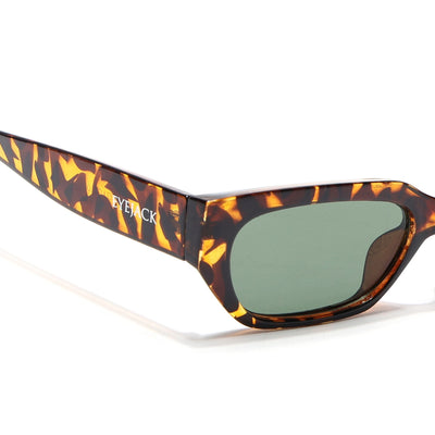 Eyejack Demi Brown Rectangle Sunglasses for Men & Women (3563CL989)